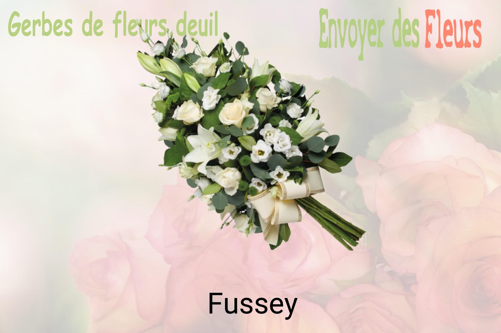 Gerbe de fleurs de deuil livrée à Fussey
